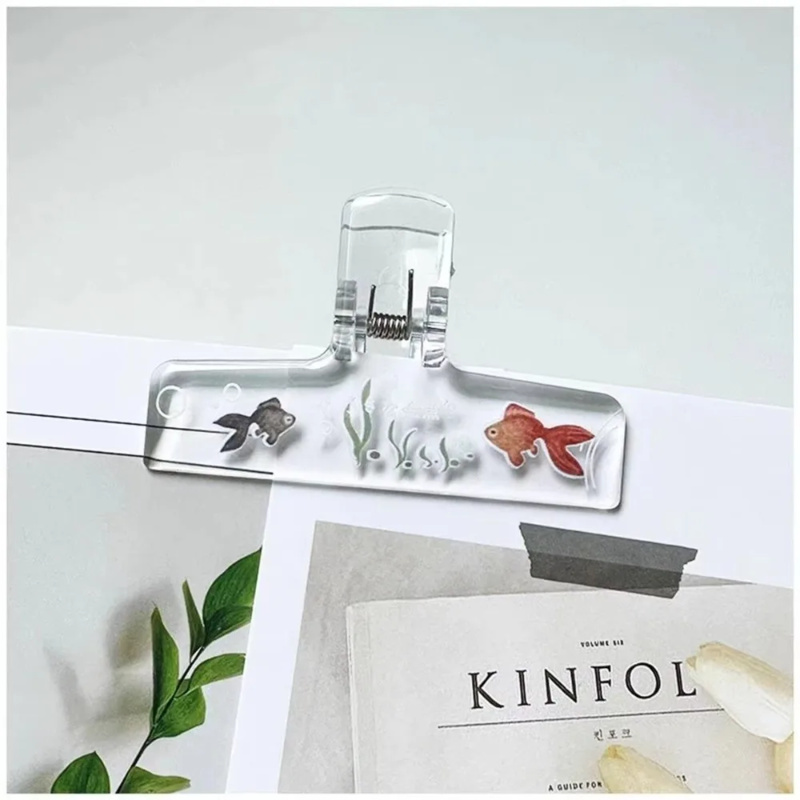Aquarium Goldfish - Clip transparente de acrílico para guardar