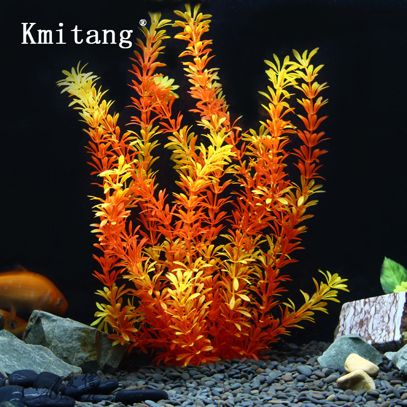 Aquarium Fish Only - Plantas Tropicales Artificiales de 100cm, Hierba