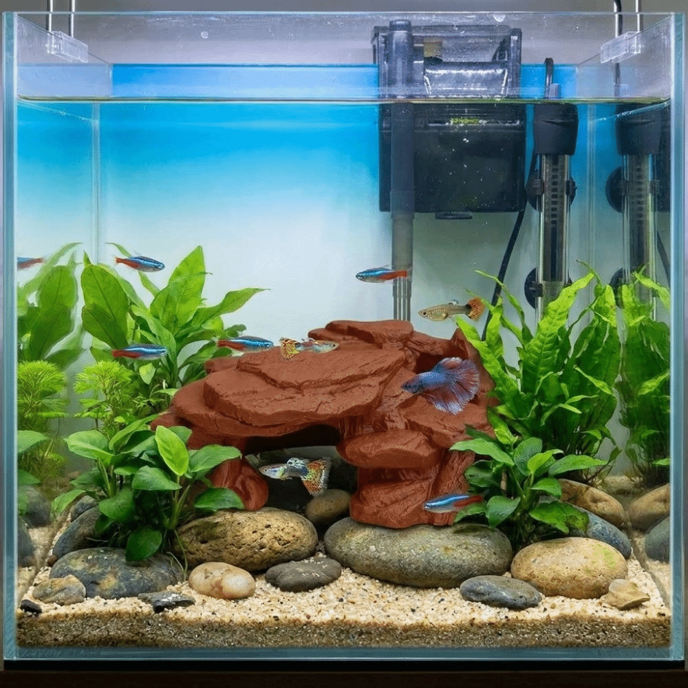 Adornos de Roca para Pecera Im - Aquarium Fish Hideout reseña y precio