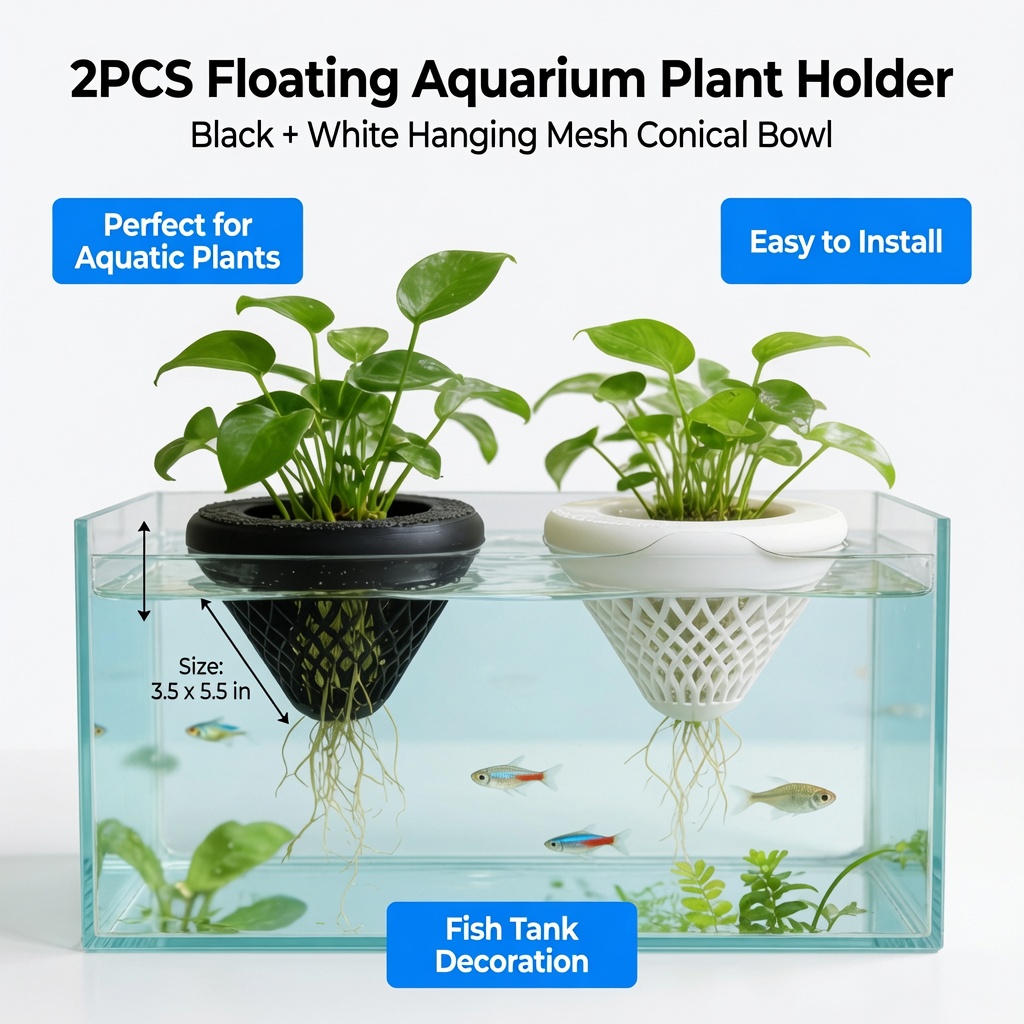 Soporte flotante para plantas  - Aquarium Fish Hideout reseña y precio