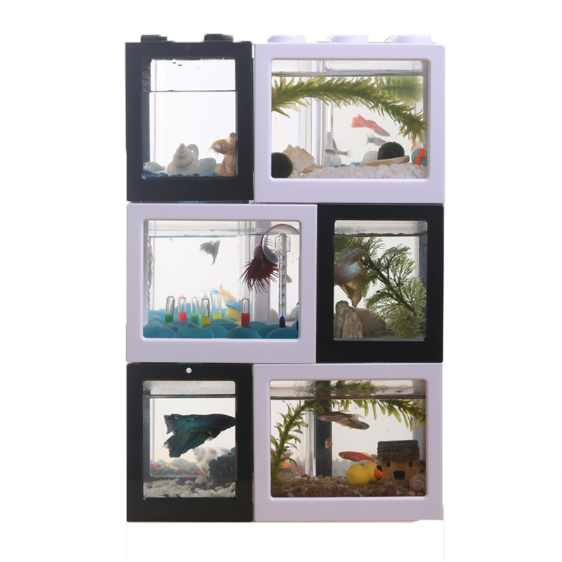 Mini Acuario de 7 Colores para - Aquarium Goldfish reseña y precio