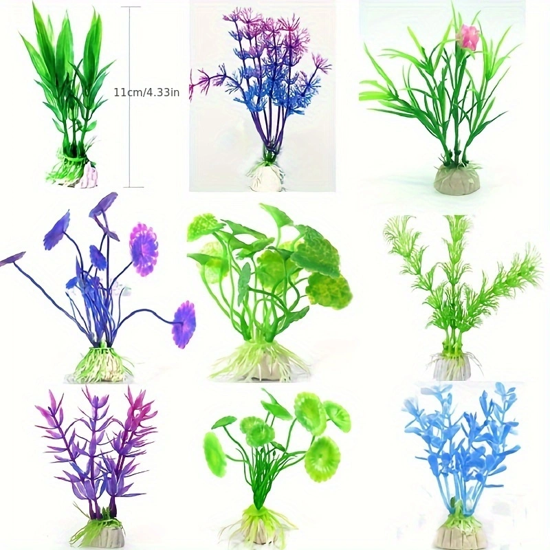 Plantas artificiales de plásti - Aquarium Fish Hideout reseña y precio