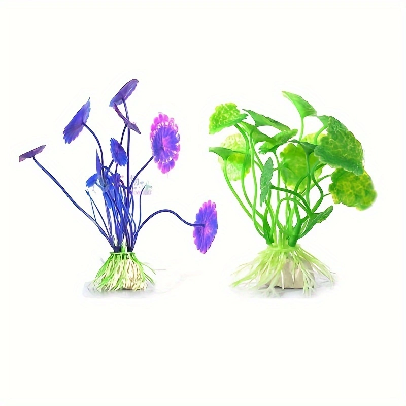 Plantas artificiales de plásti - Aquarium Fish Hideout reseña y precio