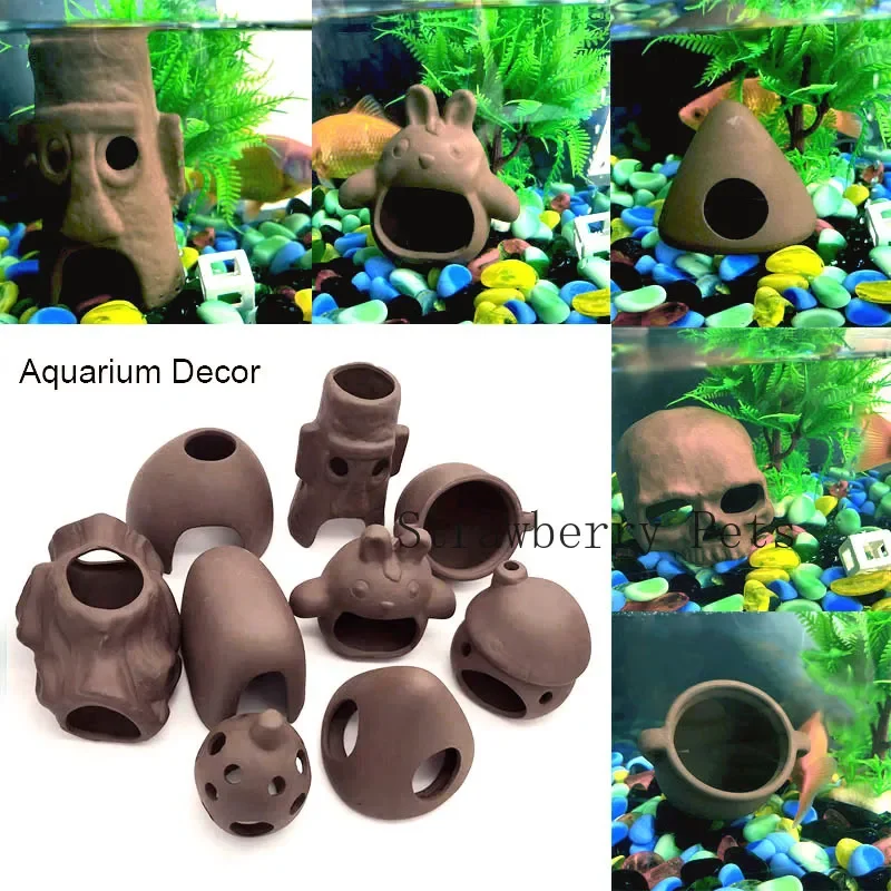 Decoración de acuario de cerám - Aquarium Fish Hideout reseña y precio