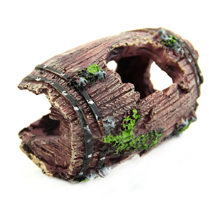 Acuario barril Artificial cuev - Aquarium Fish Hideout reseña y precio