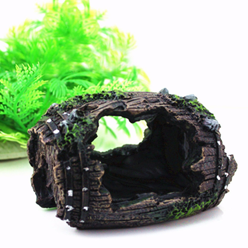 Acuario barril Artificial cuev - Aquarium Fish Hideout reseña y precio